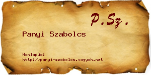 Panyi Szabolcs névjegykártya