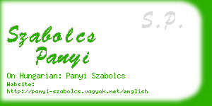 szabolcs panyi business card